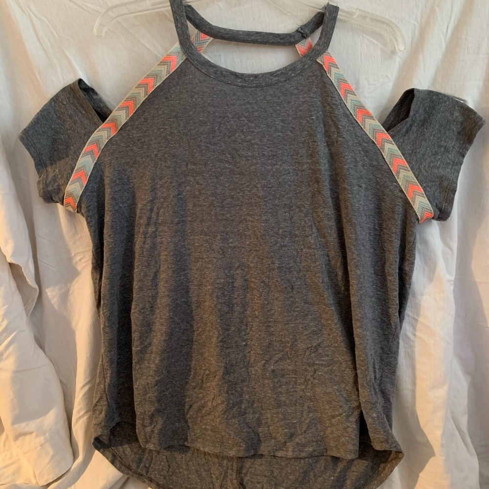 Vintage Havana open back cold shoulder tee L NWT